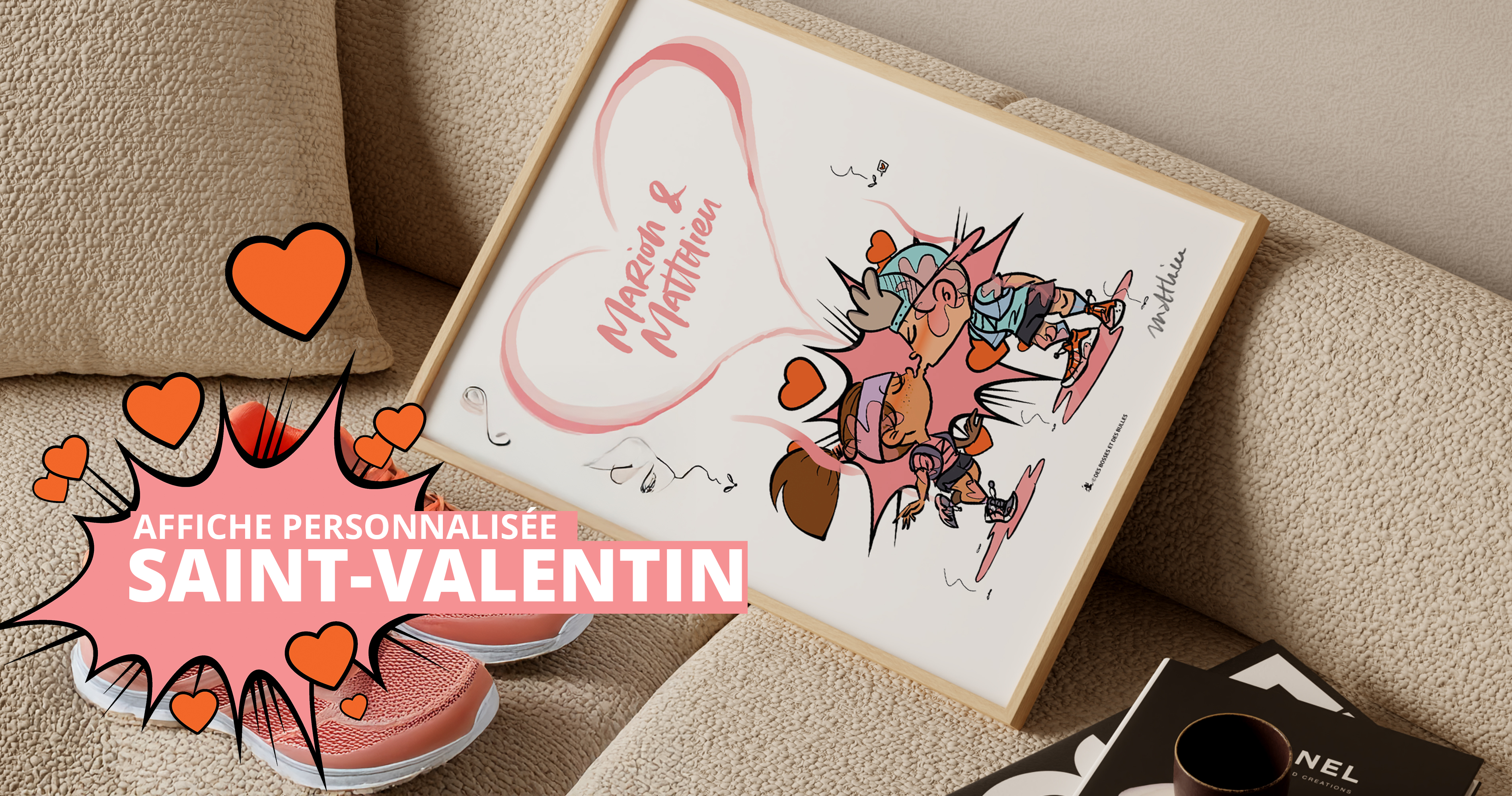 affiche personnalisée Saint-Valentin édition limitée